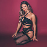 Intimates Crop Top - Black PVC